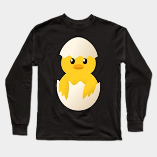 Easter chick in eggshell Long Sleeve T-Shirt